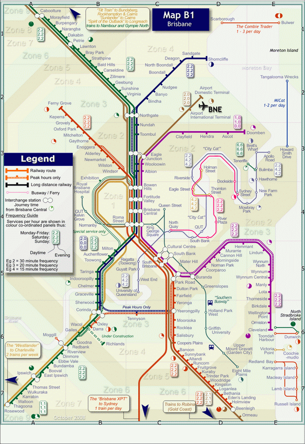 Схема метро Брисбена
