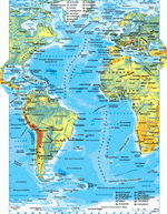Карта Атлантического океана