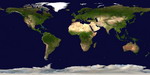 Спутниковая карта мира летом